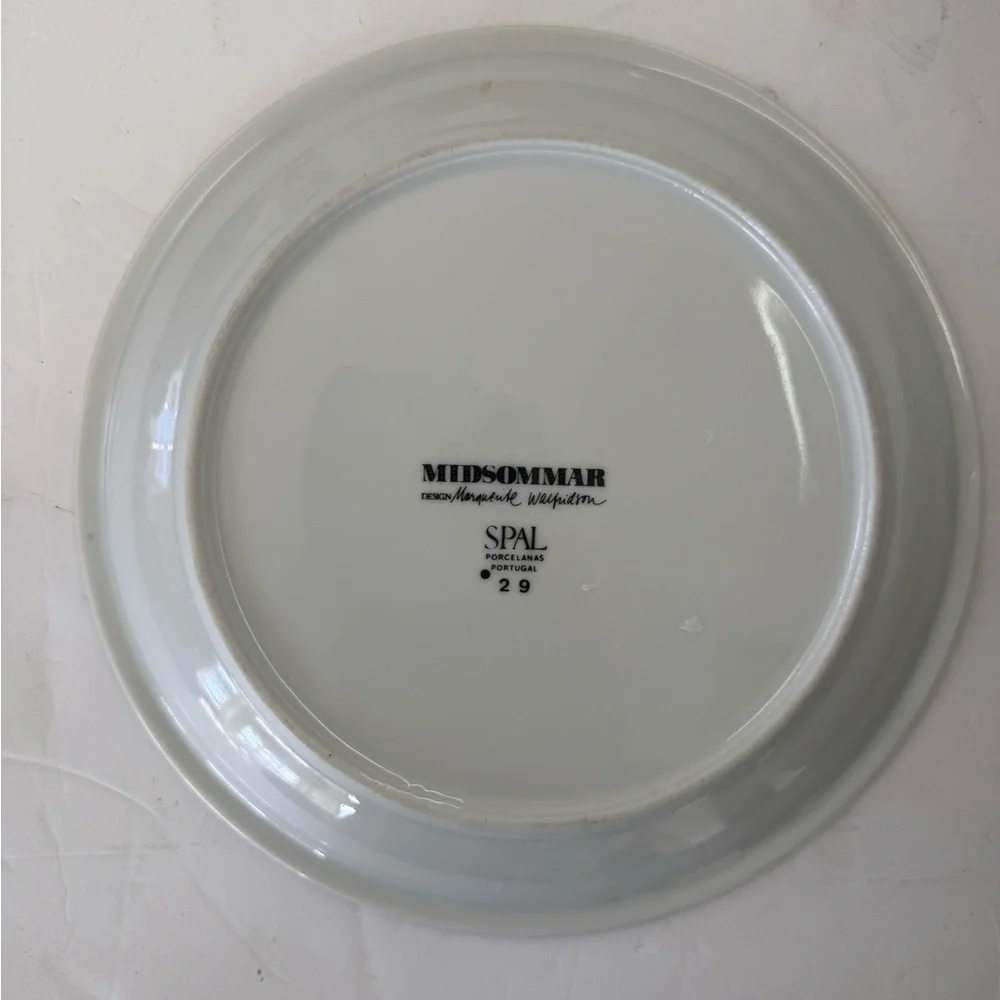 Vintage 1970s IKEA Midsommer Plates Marguerite Walfridson Floral Set of two